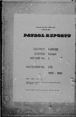 Patrol Reports. Morobe District, Kaiapit, 1959 - 1960