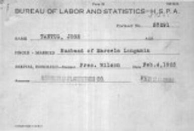 Tantug, Jose $ Langamin, Marcela