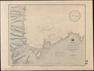 Hawaiian Islands, Hawaii, Hilo Bay from a Hawaiian government survey in 1882