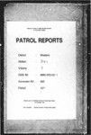 Patrol Reports. Western District, Daru, 1911