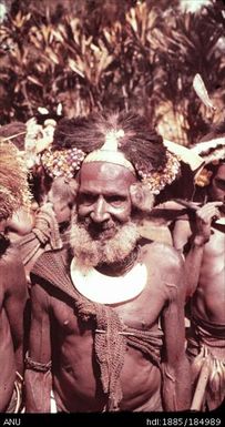 Papua New Guinean in traditional clothing