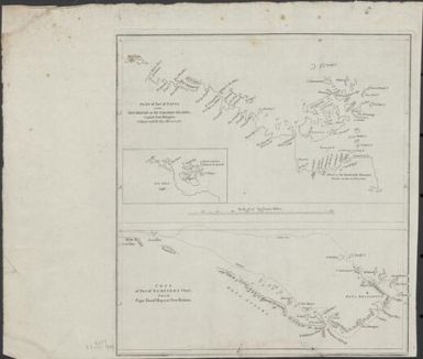 Plan of part of Papua and New Britain or the Salomon Islands, copied from Dampier : Copy of part of Dampiers chart, from Cape Good Hope, to New Britain / collated with De Bry, Herrera, &c