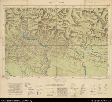 Indonesia, Western New Guinea, Oosterbaan Top, Series: Nederlands-Nieuw-Guinea, Sheet 18-T, 1956, 1:100 000