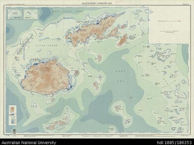 Fiji, Alienated Land in Fiji, Land Use, , 1961, 1:760 320
