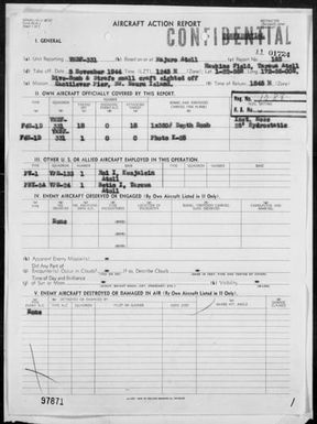 VMBF-331 - ACA Form Rep #183-Rep of Dive Bombing & Strafing Mission to Nauru Is 11/5/44