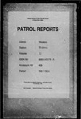 Patrol Reports. Western District, Balimo, 1967 - 1968