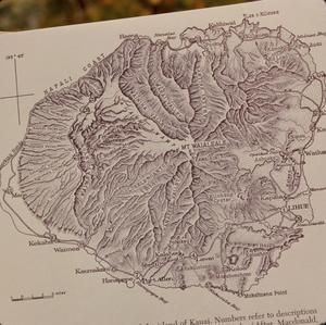 [Vintage map of Kauai Island from Hawaii, United States]