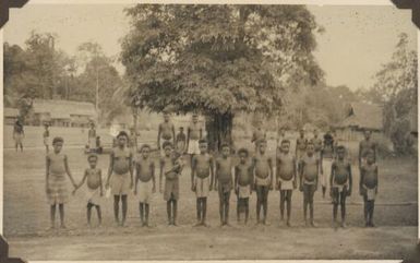 Waseta Mission school children on perimeter of area of eruption / Albert Speer