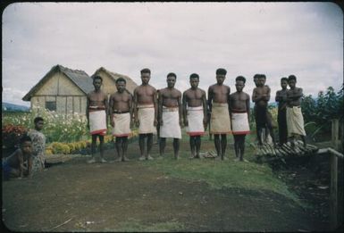 Part of hospital staff at Minj, dokta bois, i.e. Native Medical Orderlies) : Minj Station, Wahgi Valley, Papua New Guinea, 1954 / Terence and Margaret Spencer