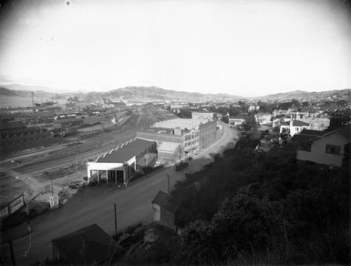 Thorndon Quay and railway yards, Wellington