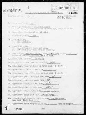 USS GOLDS-BOROUGH - AA Act Rep, 6/15/44, Off Saipan Island, Marianas, & A/S Acts 7/5 & 7/44