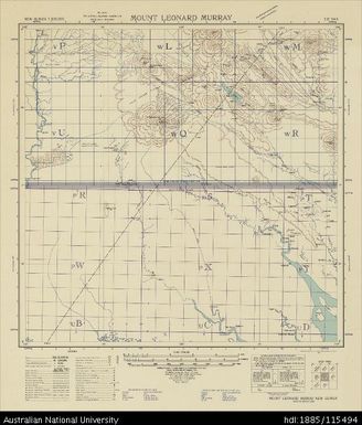 Papua New Guinea, Mount Leonard Murray, Series: AMS T401, Sheet SB 54-6, 1942, 1:500 000