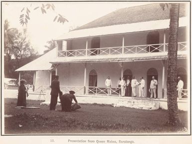 Presentation to the New Zealand Parliamentary party, Rarotonga, 1903