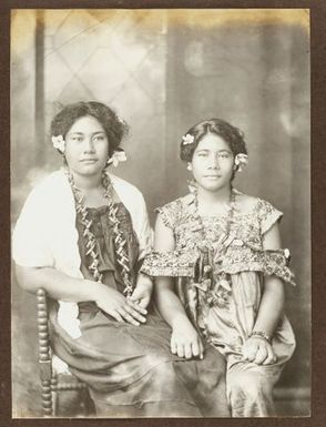 Two young Samoan women. From the album: Samoa