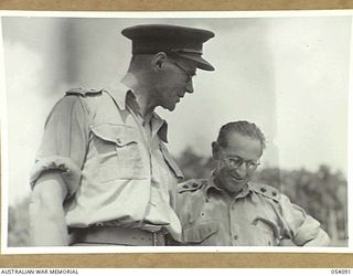 BALASANA, NEW GUINEA, 1943-07-06. OFFICERS OF THE 1ST AUSTRALIAN WATER TRANSPORT GROUP (SMALL CRAFT) MAINTENANCE BASE