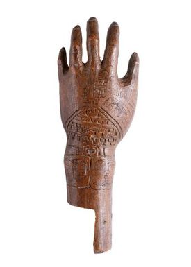 Carved hand