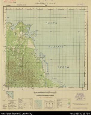 Papua New Guinea, Bougainville Island, Teop, 1 Inch series, Sheet 4851, 1944, 1:63 360