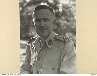 PORT MORESBY, PAPUA, 1944-03-13. VX20308 MAJOR-GENERAL F.H. BERRYMAN, CBE, DSO, GENERAL OFFICER COMMANDING 2ND AUSTRALIAN CORPS