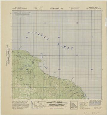 Provisional map, northeast New Guinea: Wewak East (Sheet Wewak East)