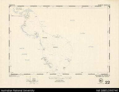 Papua New Guinea, Tabar S, Survey Index 22, 1:50 000, 1972