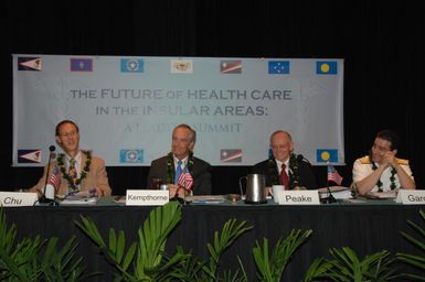 [Assignment: 48-DPA-09-29-08_SOI_K_Isl_Conf_AM] Insular Areas Health Summit [("The Future of Health Care in the Insular Areas: A Leaders Summit") at the Marriott Hotel in] Honolulu, Hawaii, where Interior Secretary Dirk Kempthorne [joined senior federal health officials and leaders of the U.S. territories and freely associated states to discuss strategies and initiatives for advancing health care in those communinties [48-DPA-09-29-08_SOI_K_Isl_Conf_AM_DOI_0440.JPG]