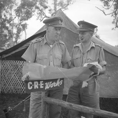 World War II soldiers Lieutenant-Colonel H A Jones and Major S E West in New Caledonia