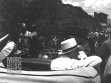 President Roosevelt greets battle casualties--outtakes