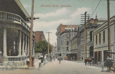 Merchant Street, Honolulu (from Albert Ellis Ocean Island Photograph Album)