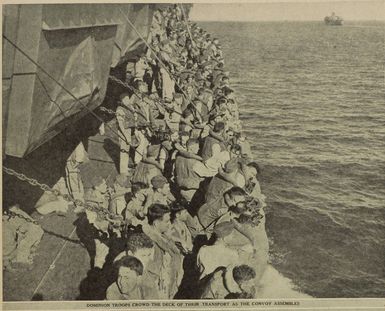 New Zealand troops sail to join the Solomon Islands offensive against the Japanese