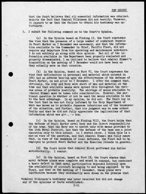 Kimmel, Husband E., Reports: Navy Court of Inquiry, Pearl Harbor Report, August 29, 1945