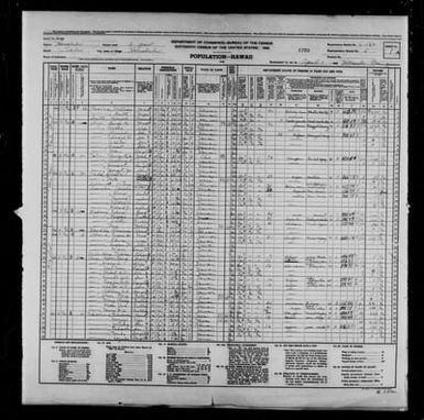1940 Census Population Schedules - Hawaii - Honolulu County - ED 2-132