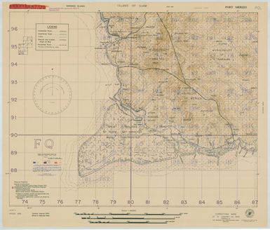 Island of Guam: Port Merizo - Special Air and Gunnery Target Map