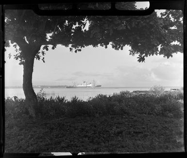 Apia waterfront, Upolu, Samoa, the ship Tofua in the background