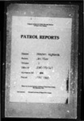 Patrol Reports. Western Highlands District, Jimi River, 1959 - 1960