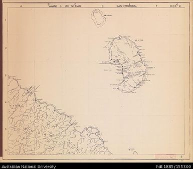 Solomon Islands, San Cristobal, Waiae & Uki Ni Masi, Series: Sketch, Sheet 2, 1966?, 1:50 000
