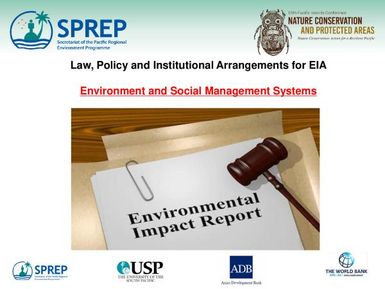 PLP-ESS Module 2: Law, Policy and Institutional Arrangements for EIA