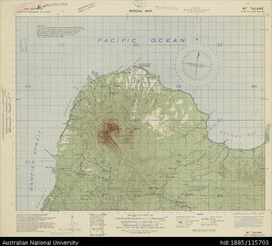 Papua New Guinea, New Britain, Mt Talawe, Special map, Sheet B55/7-8, 1943, 1:63 360