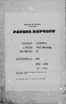 Patrol Reports. Central District, Port Moresby, 1957-1958