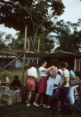 Cruise ship tourists Nuku'alofa June 1984