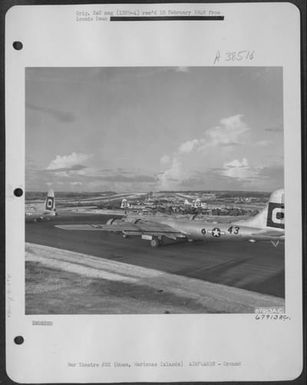 Boeing B-29 Superfortresses At North Field, Guam, Marianas Islands. 14 April 1945. (U.S. Air Force Number 67913AC)