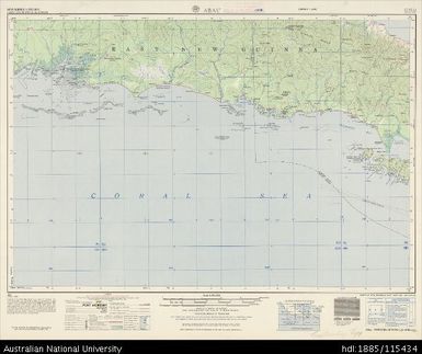 Papua New Guinea, Abau, Series: AMS T504, Sheet SC 55-12, 1966, 1:250 000