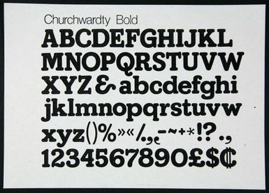 Churchwardty Bold Photocopy