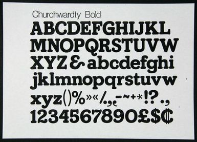 Churchwardty Bold Photocopy