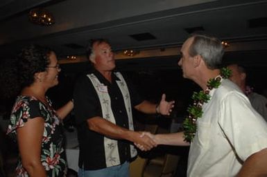 [Assignment: 48-DPA-09-28-08_SOI_K_NPS_Vol_AZ] President's Call to Service Award ceremony and reception for volunteers at the U.S.S. Arizona Memorial, Pearl Harbor, Honolulu, Hawaii, with Secretary Dirk Kempthorne [joining the National Park Service's Chief Historian for the Memorial, Daniel Martinez, among the dignitaries on hand] [48-DPA-09-28-09_SOI_K_NPS_Vol_AZ_IOD_4588.JPG]