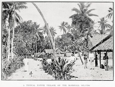 A typical native village on the Marshall Islands