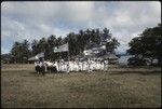 Christian Fellowship Church members with flags and music