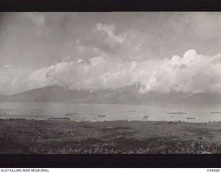 MILNE BAY, NEW GUINEA, 1943-07-11. PANORAMA, LOOKING SOUTH, TAKEN FROM HILL STATION ROAD (MAPO ROAD)