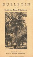 Bulletin de la Société des Études Océaniennes numéro 172-173