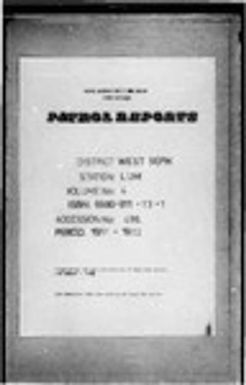 Patrol Reports. West Sepik District, Lumi, 1952 - 1953