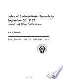 Index of surface-water records to September 30, 1967, Hawaii and other Pacific areas